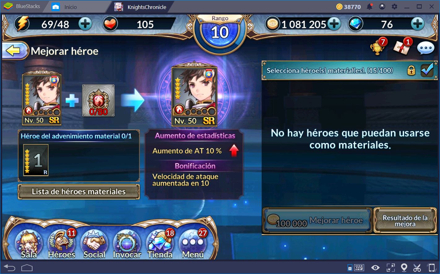 Guía de Optimización de Personajes Para Knights Chronicle