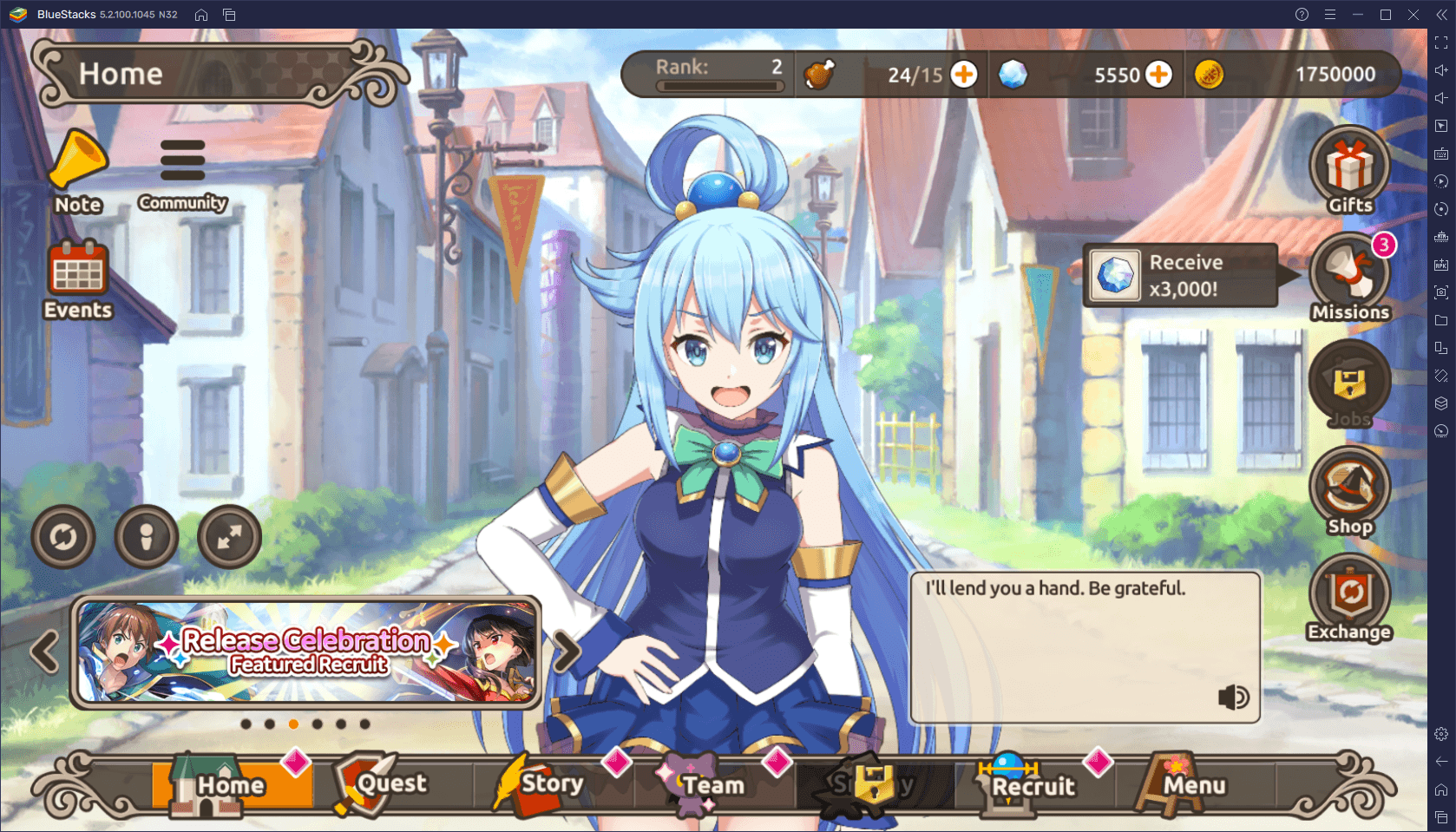 Комфортная игра в KonoSuba: Fantastic Days на ПК через BlueStacks