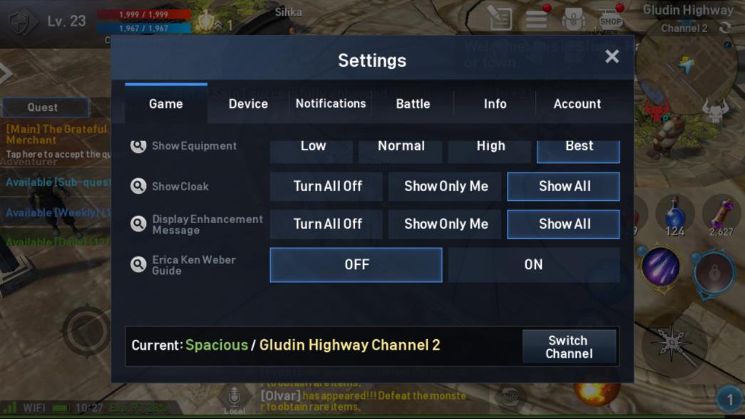 Lineage 2 Revolution Settings Image 3