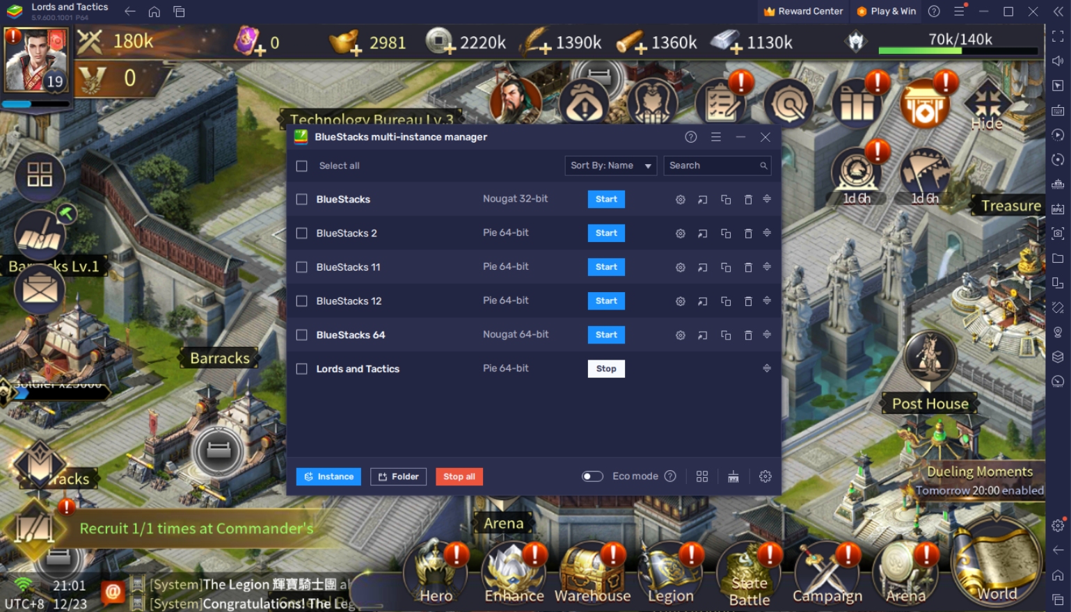 Wie man Lords and Tactics auf dem PC mit BlueStacks spielt