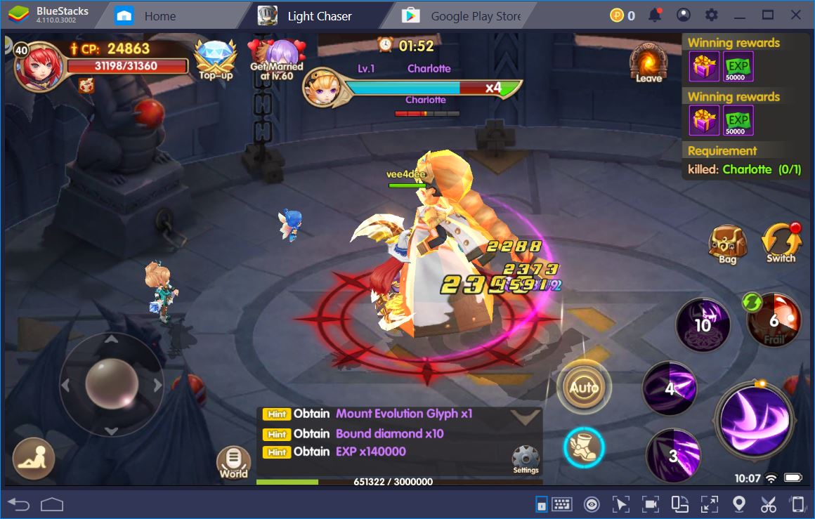 Banish Evil in Light Chaser with BlueStacks