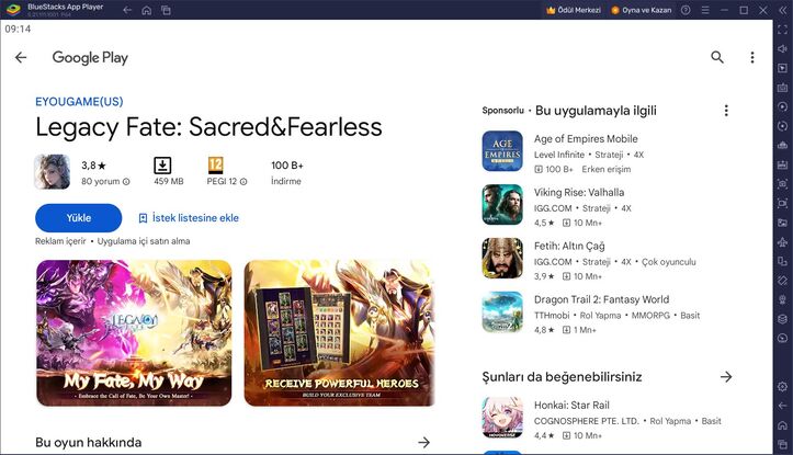 BlueStacks ile Legacy Fate: Sacred &amp; Fearless PC Kurulum Rehberi