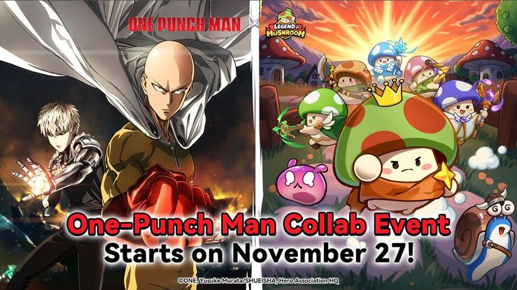 Legend of Mushroom x One Punch Collab: Outfits, Pets, and Other Rewards