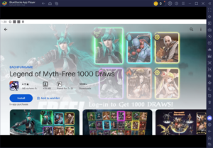 Comment Installer et Jouer à Legend of Myth-Free 1000 Draws sur PC avec BlueStacks