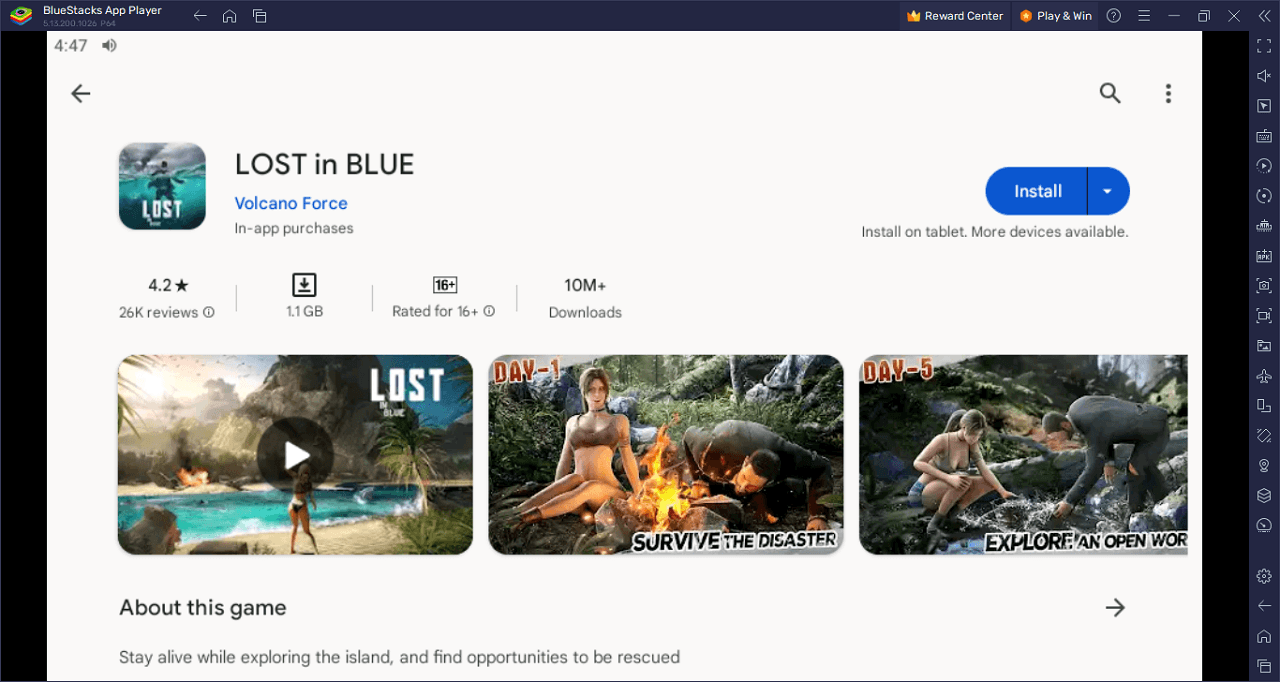 How to Play LOST in BLUE on PC With BlueStacks