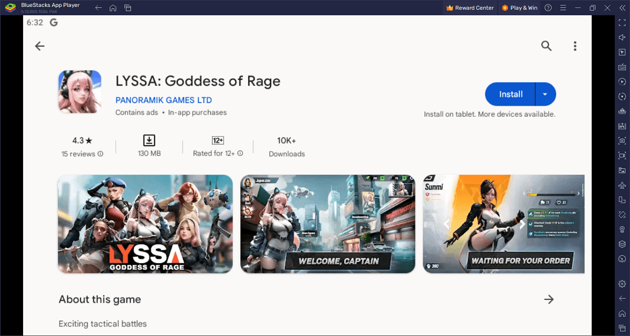 How to Play LYSSA: Goddess of Rage on PC with BlueStacks