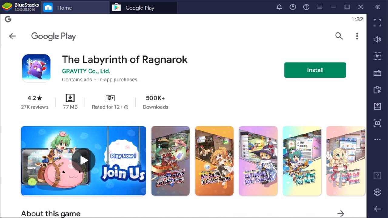 Cara Mengunduh dan Memainkan Game RPG The Labyrinth of Ragnarok di BlueStacks