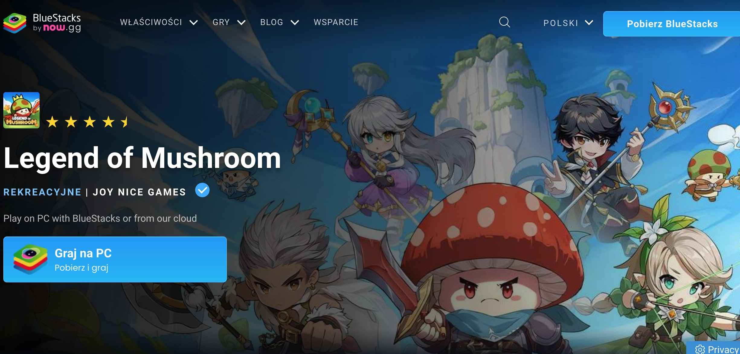 Legend of Mushroom na PC z BlueStacks - przewodnik dla początkujących, jak odnieść sukces