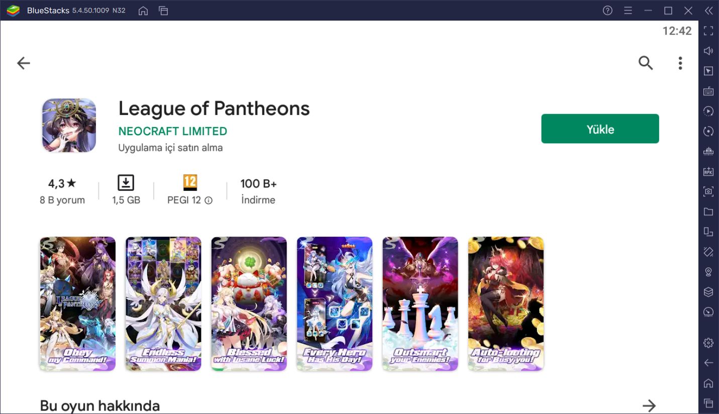 League of Pantheons BlueStacks Kurulum Rehberi