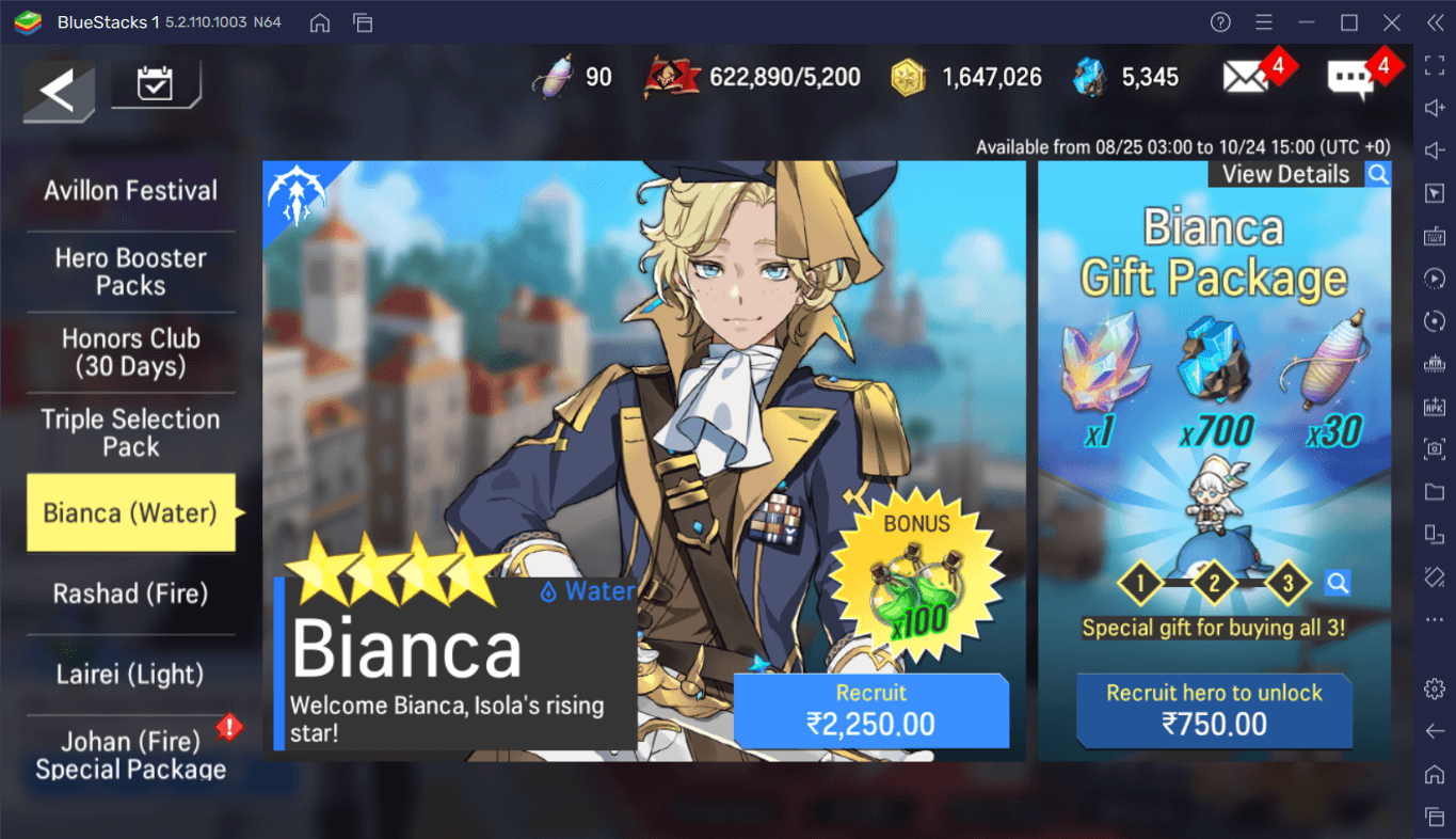 Lord of Heroes - New Hero Water Bianca, Dark Astrid, and Mercenary Training Grounds