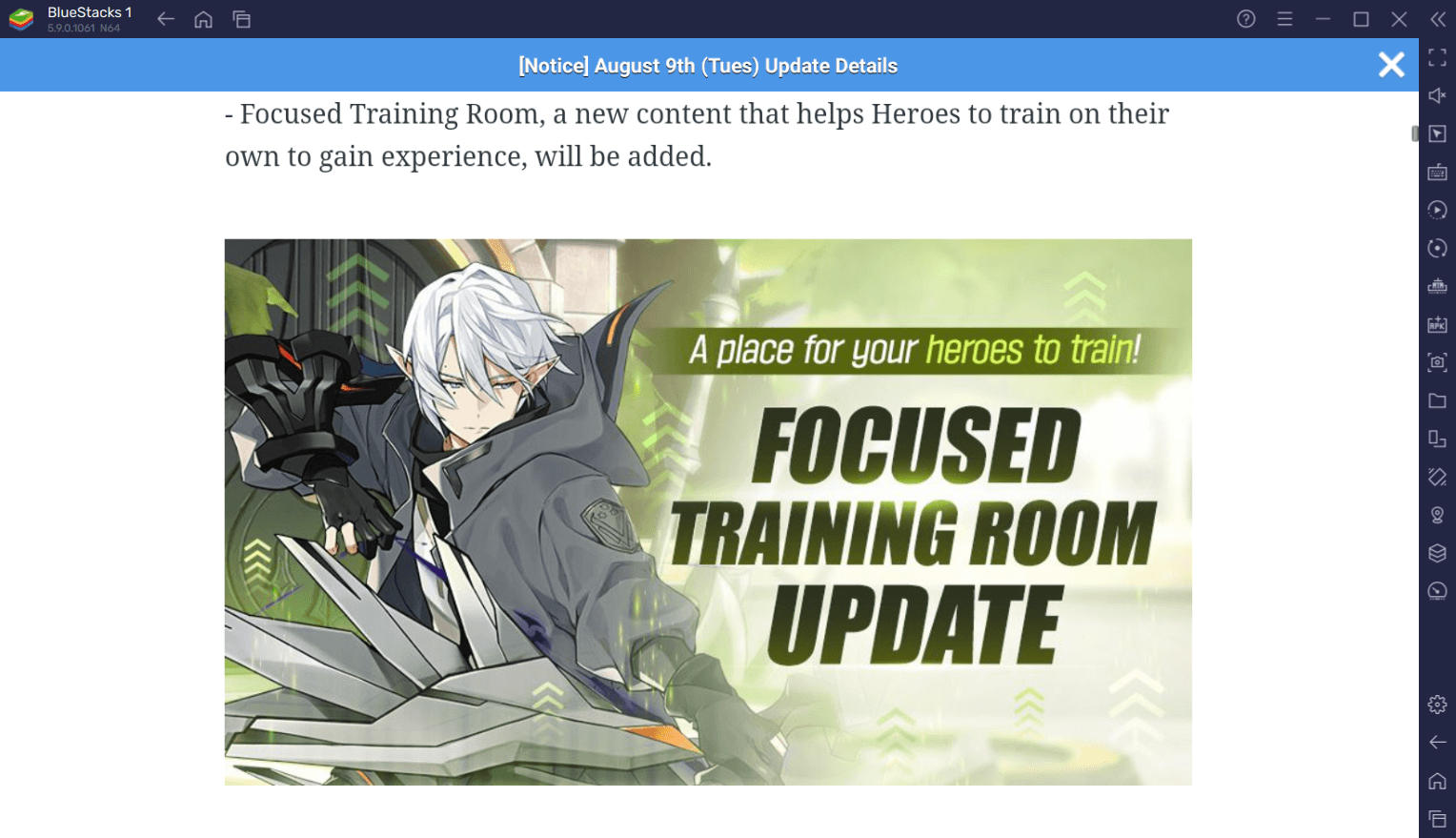 Lord of Heroes – Focused Training Room, Alchemist Shop Changes and Mystic Beast Hunt Mayhem