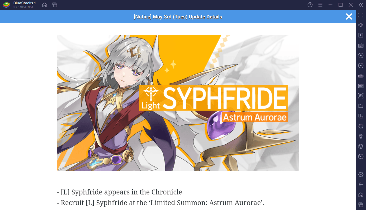 Lord of Heroes – New Hero Syphfride, New Limited Summoning Banner, and New Events in May Update