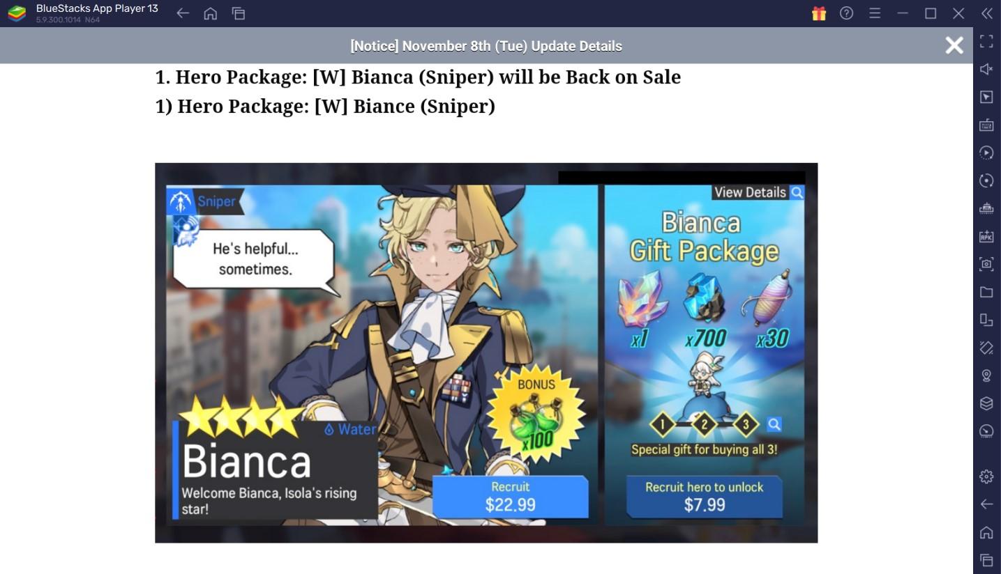 Lord of Heroes – Water Bianca Re-Run and New Avillon Events