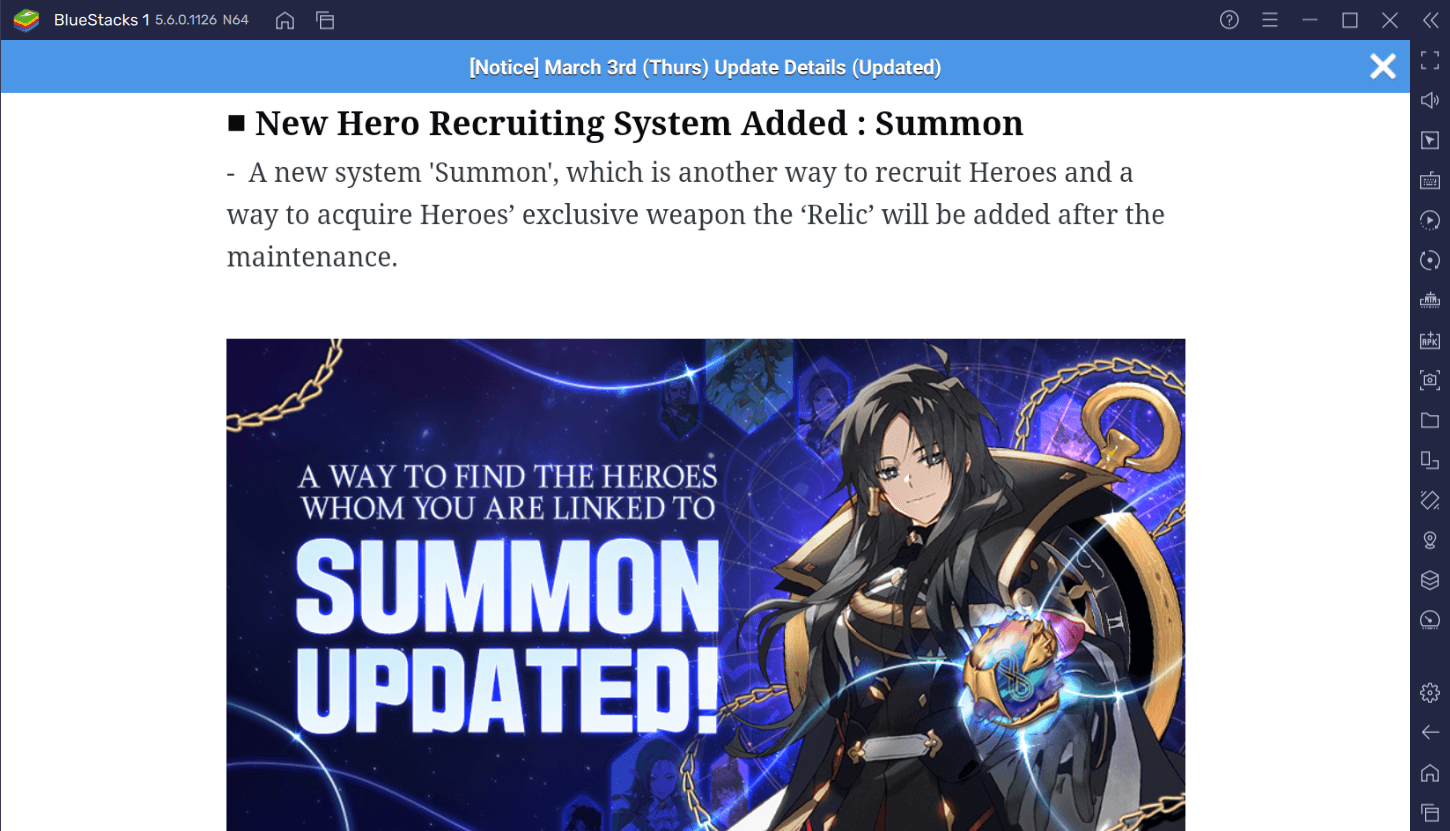 Lord of Heroes – New Summoning System and Relic System Released