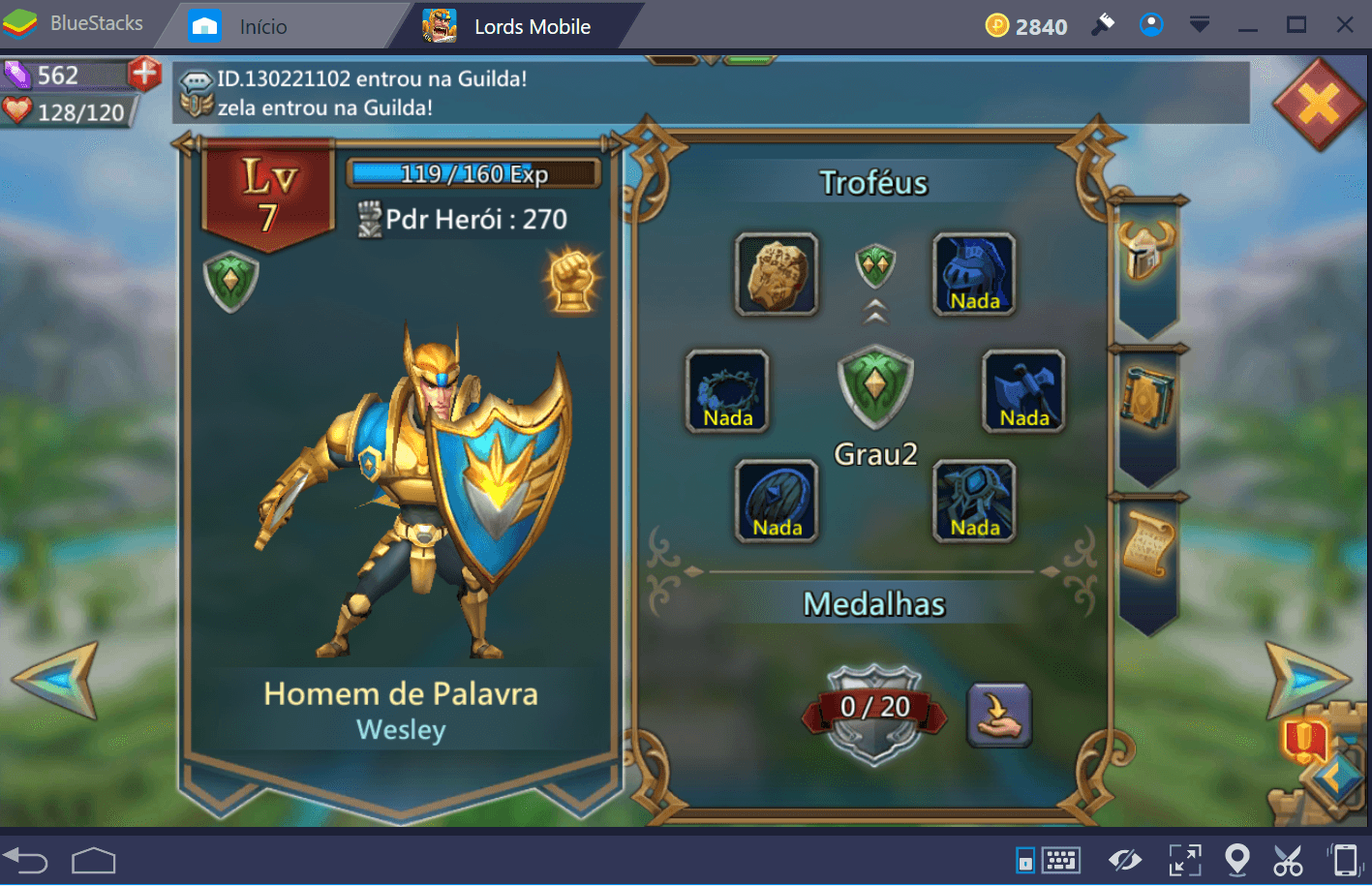 Guia de heróis em Lords Mobile