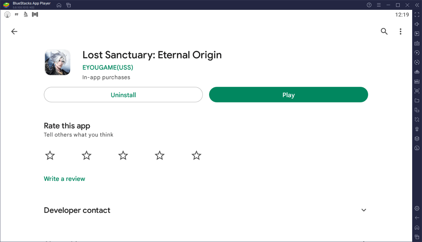 Lost Sanctuary: Eternal Origin на компьютере через BlueStacks