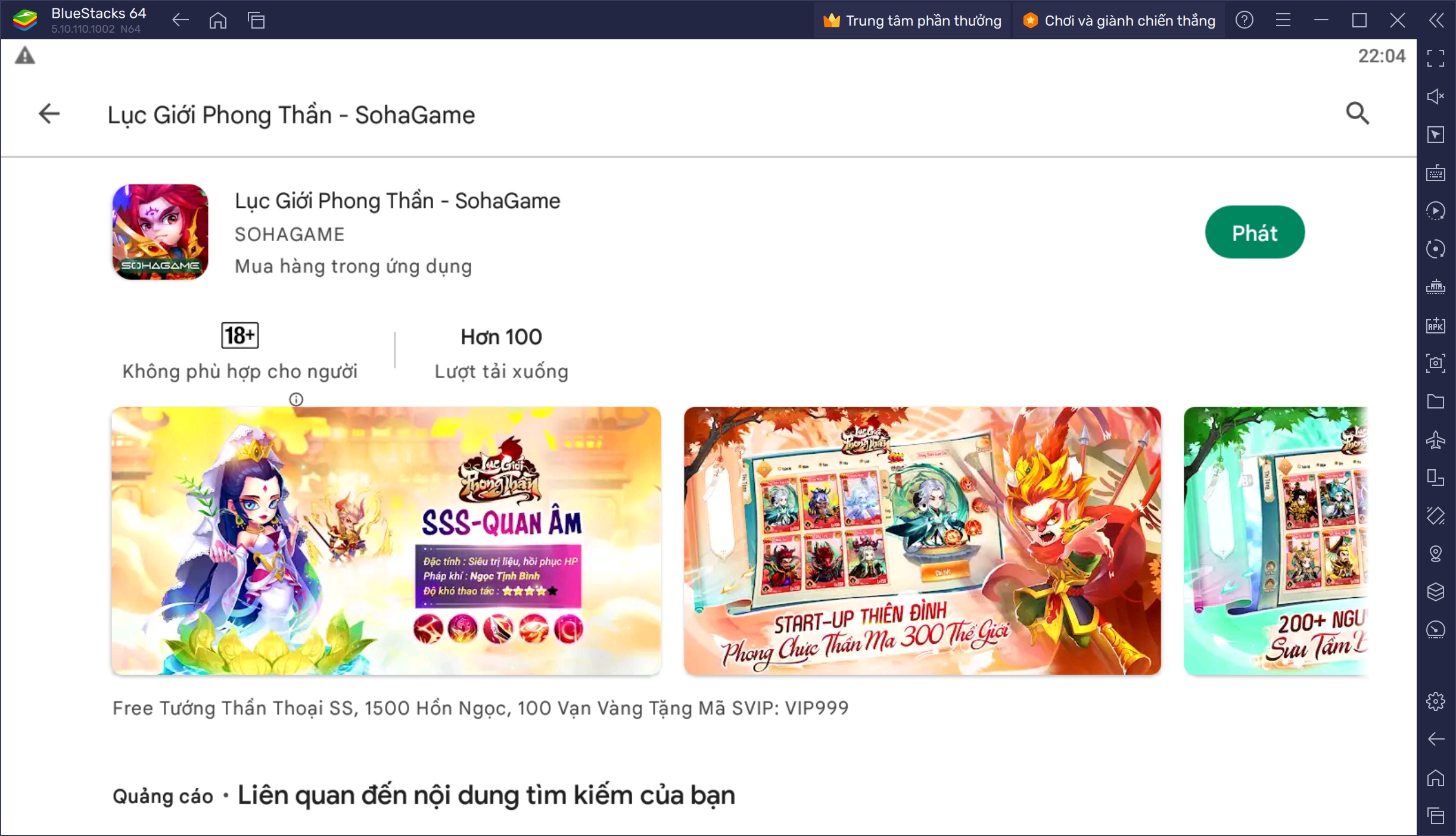 Trải nghiệm game chiến thuật thẻ bài Lục Giới Phong Thần - SohaGame trên PC