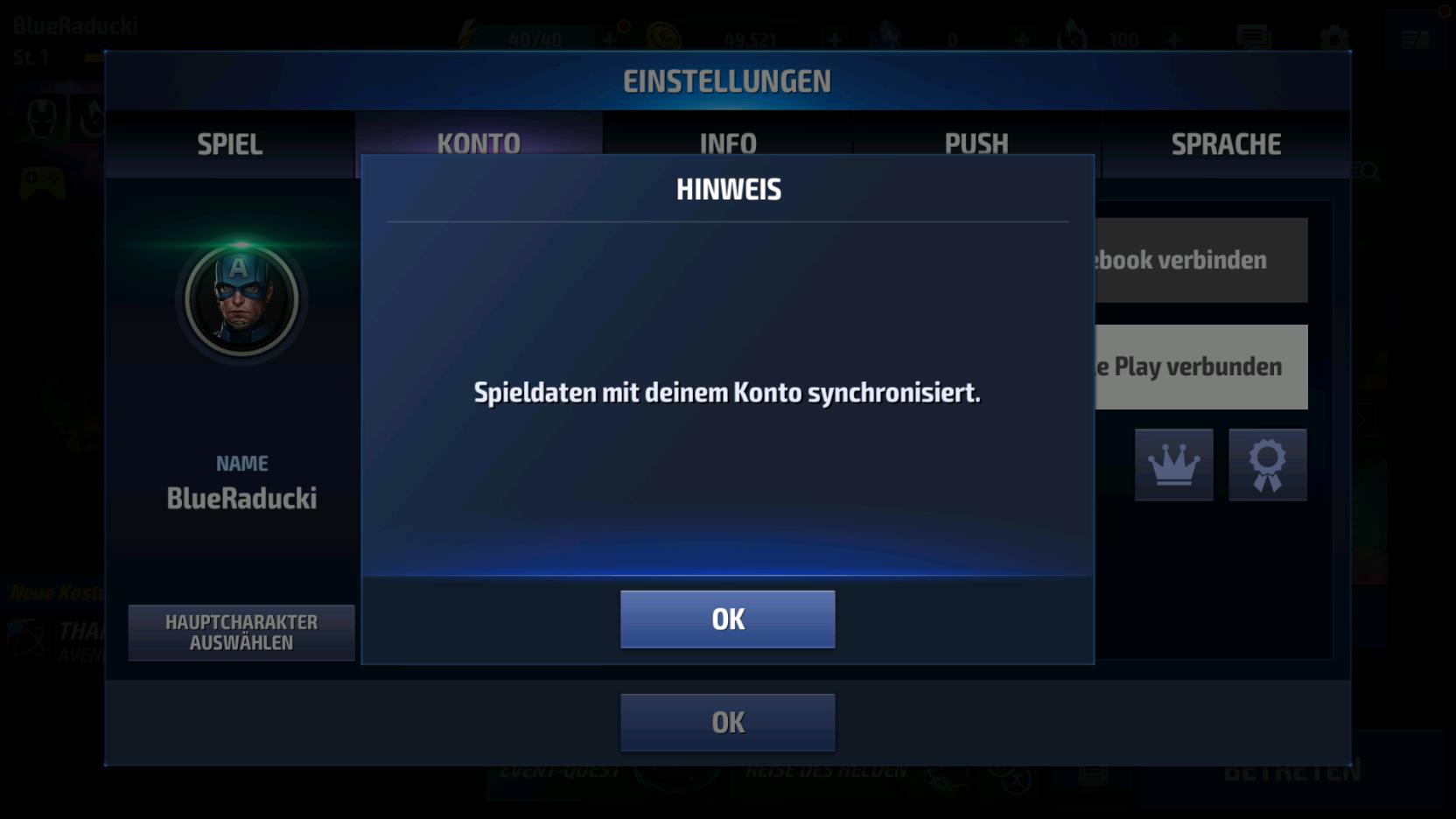 MARVEL Future Fight: Account-Wechsel Guide für BlueStacks