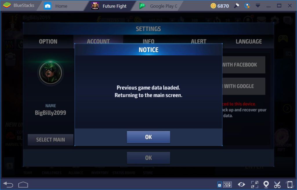 MARVEL Future Fight: Account-Wechsel Guide für BlueStacks