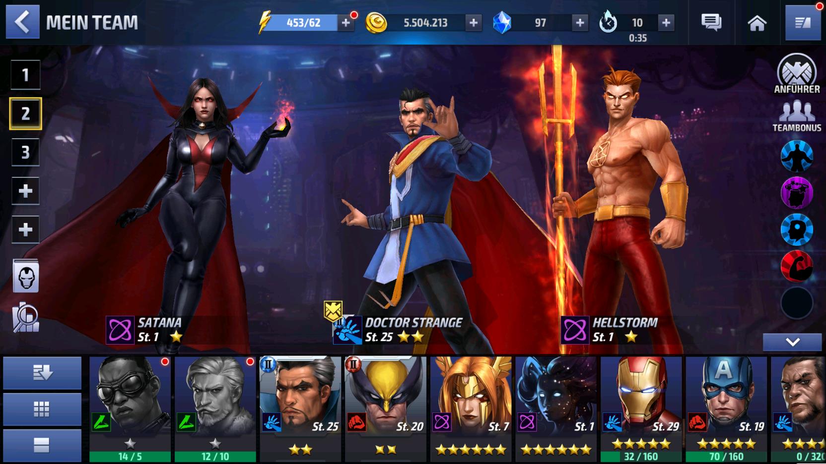 MARVEL Future Fight: Guide zur Teambildung