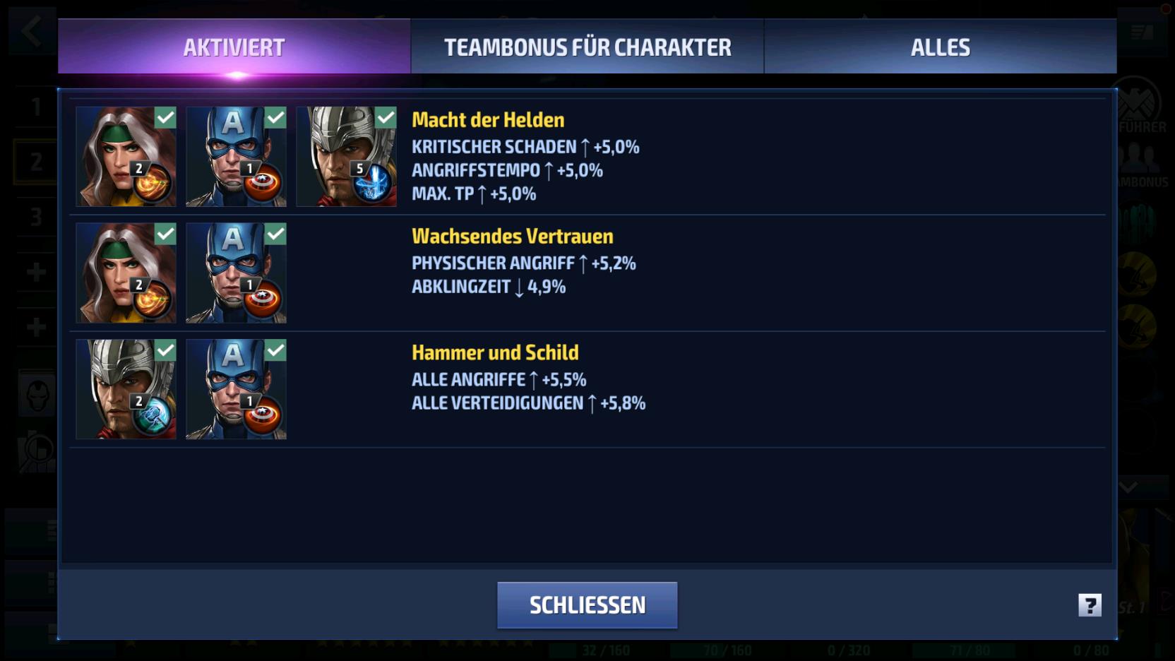 MARVEL Future Fight: Guide zur Teambildung