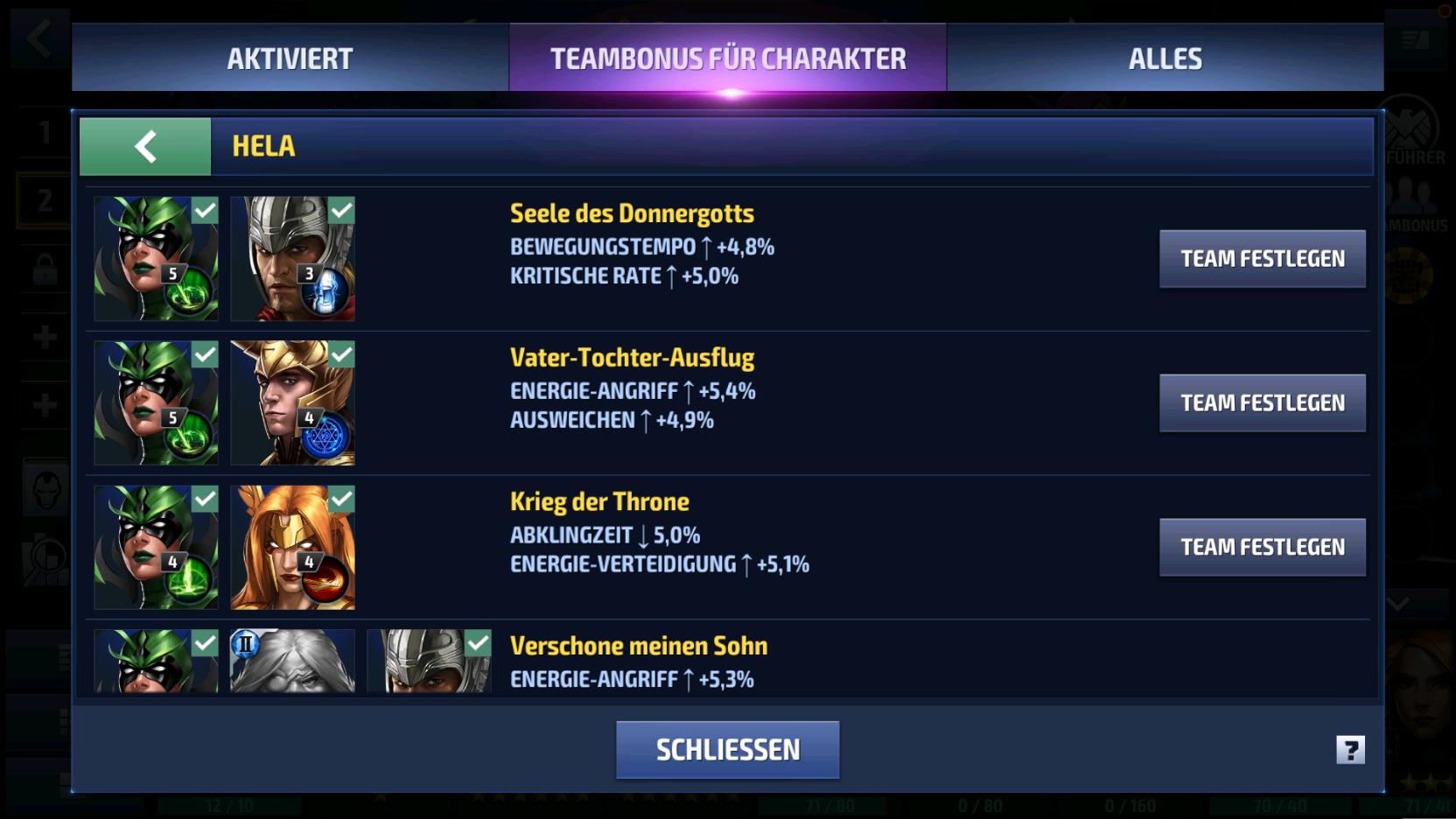 MARVEL Future Fight: Guide zur Teambildung