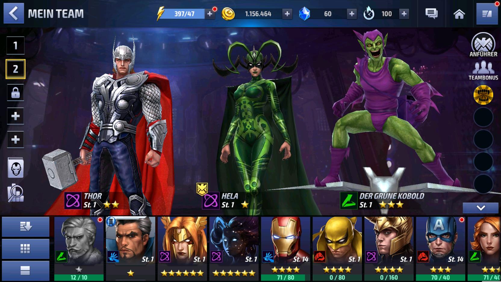 MARVEL Future Fight: Guide zur Teambildung