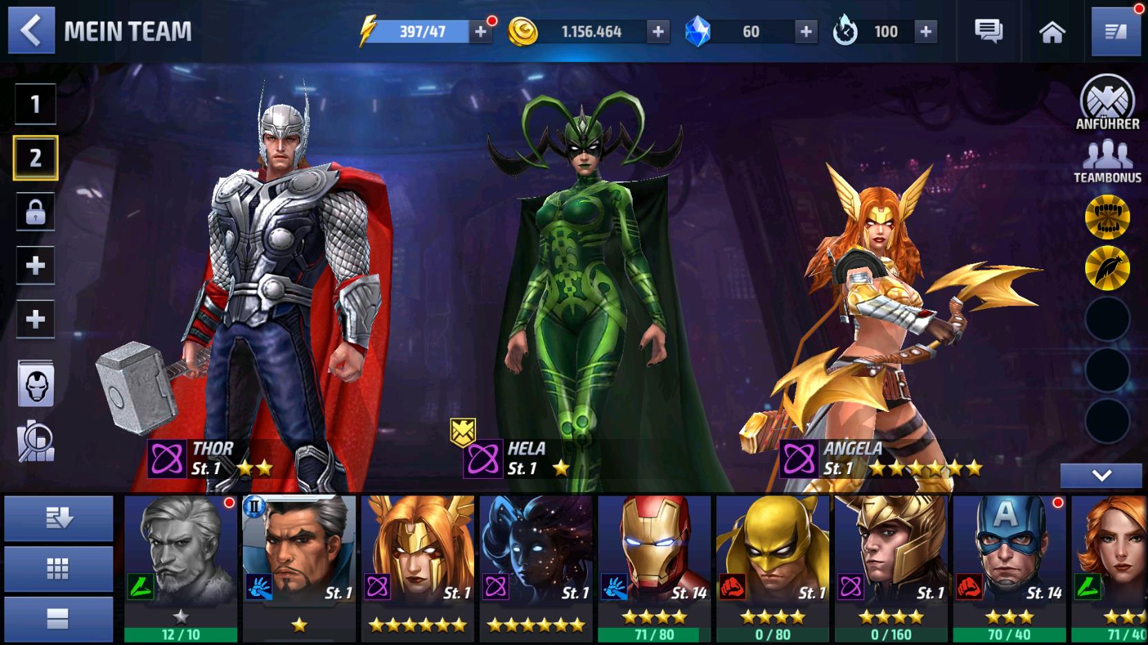 MARVEL Future Fight: Guide zur Teambildung