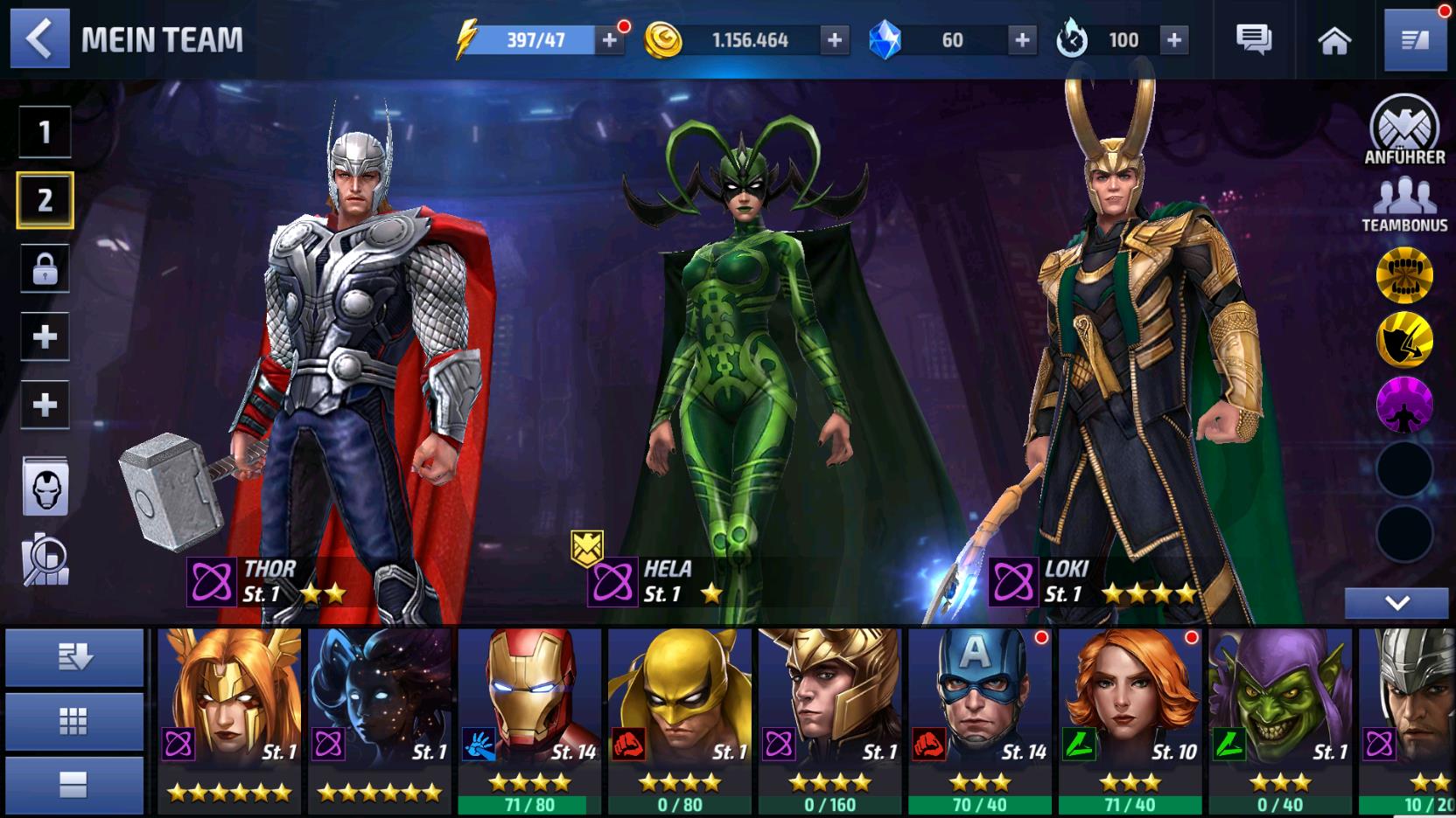 MARVEL Future Fight: Guide zur Teambildung