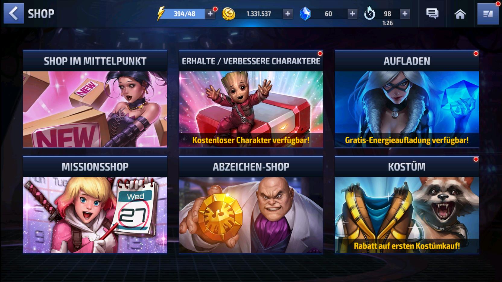 MARVEL Future Fight Spielmechaniken Guide