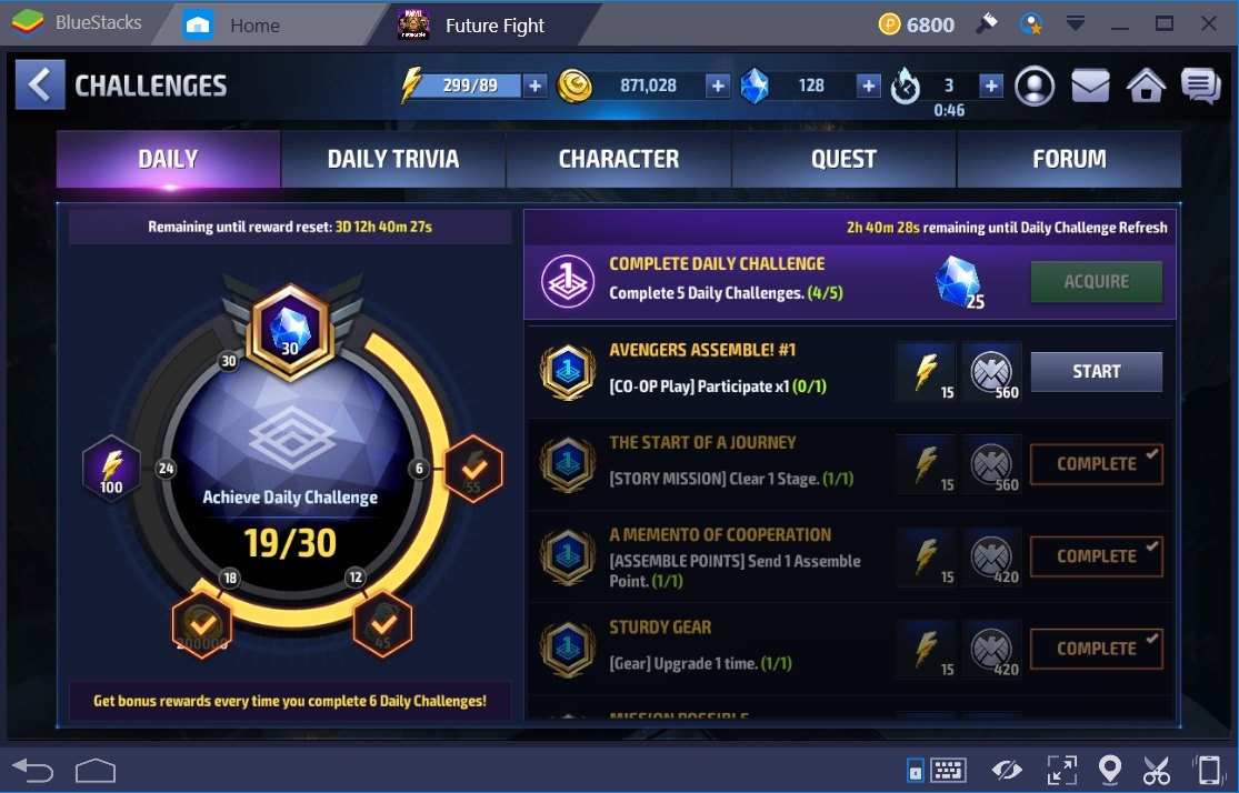 Marvel Future Fight Energy Challenges