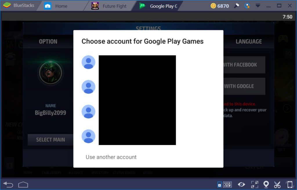 MARVEL Future Fight on PC- Account Switching Using BlueStacks