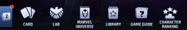 Marvel Future Fight Second Menu