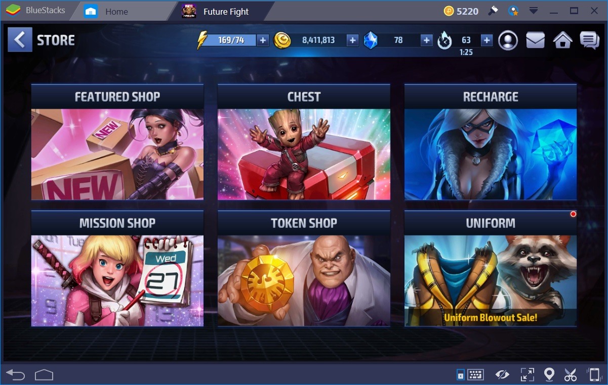 Marvel Future Fight Store