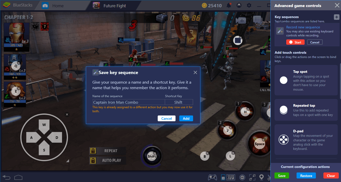 marvel future fight mod bluestacks