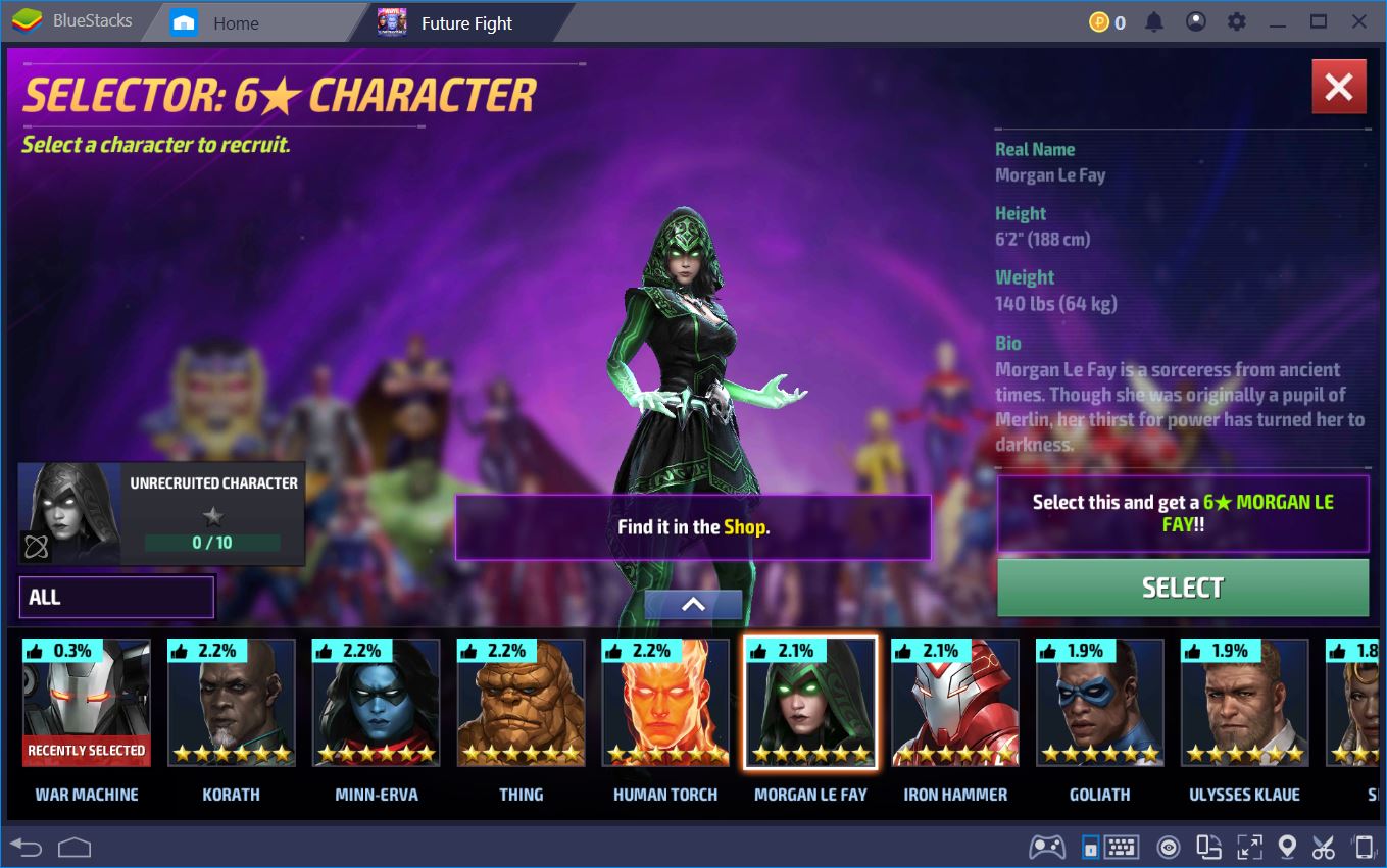 marvel future fight best characters to het 6 starred