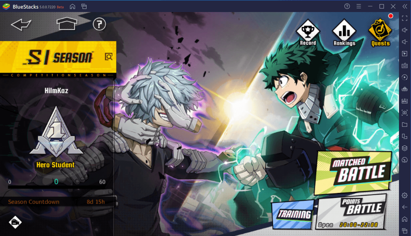 BlueStacks Redemption Code for My Hero Academia: The Strongest Hero