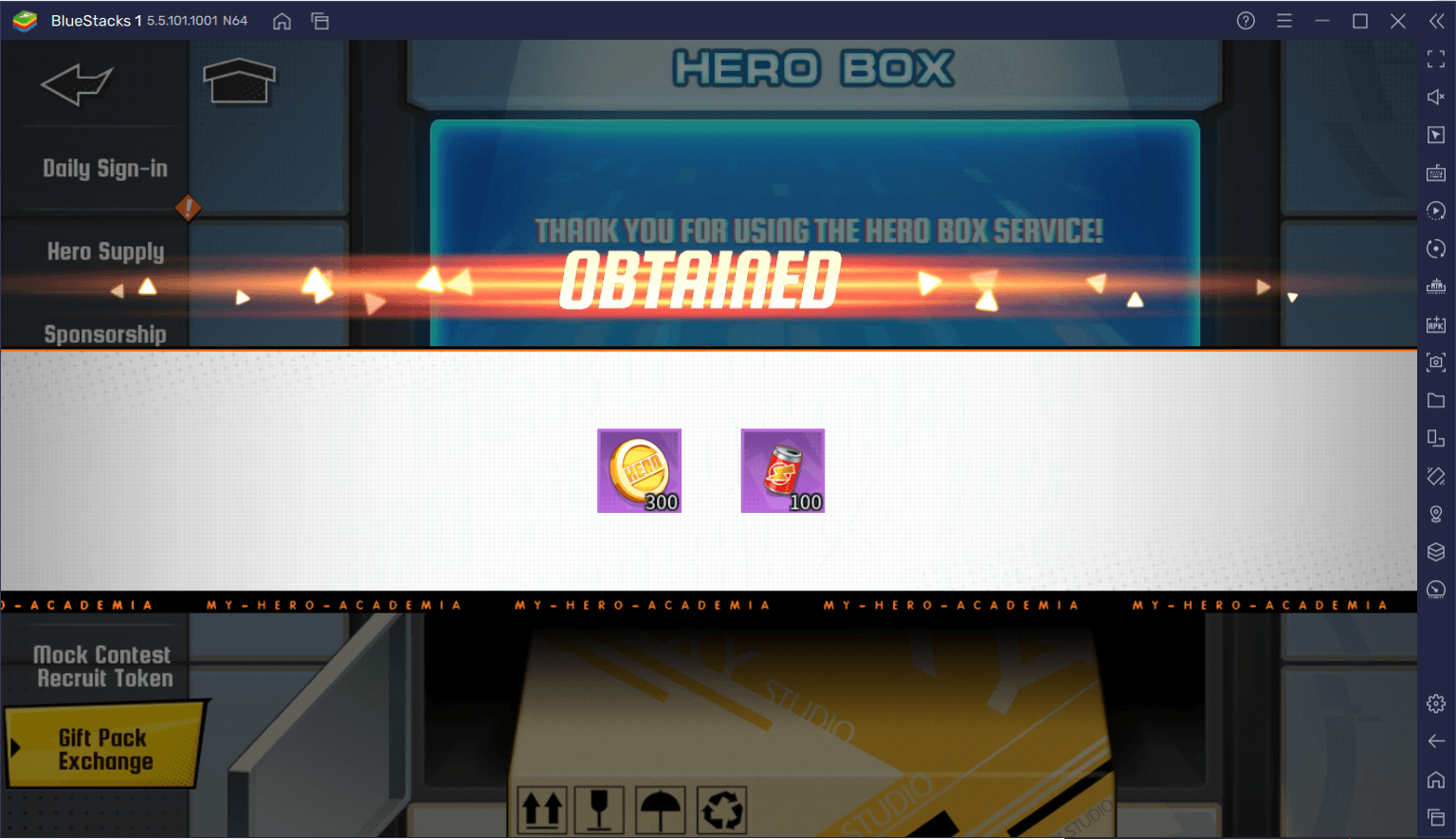 BlueStacks Redemption Code for My Hero Academia: The Strongest Hero