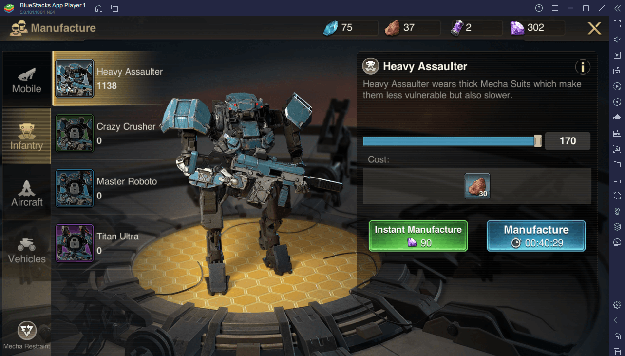 How to Upgrade Heroes and Mechas in Marsaction: Infinite Ambition