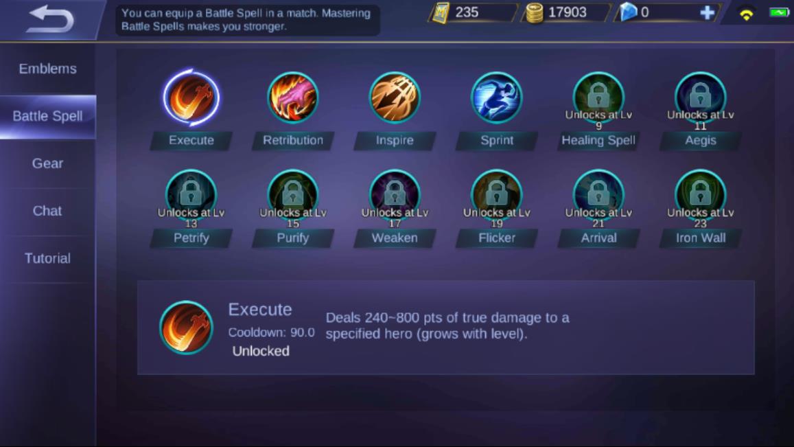 Mobile Legends Battle Spells