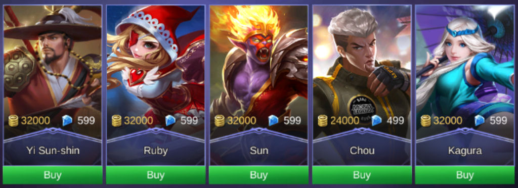 Mobile Legends Bang Bang Heroes Buying Guide