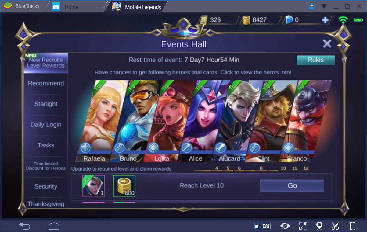 Mobile Legends Heroes Events