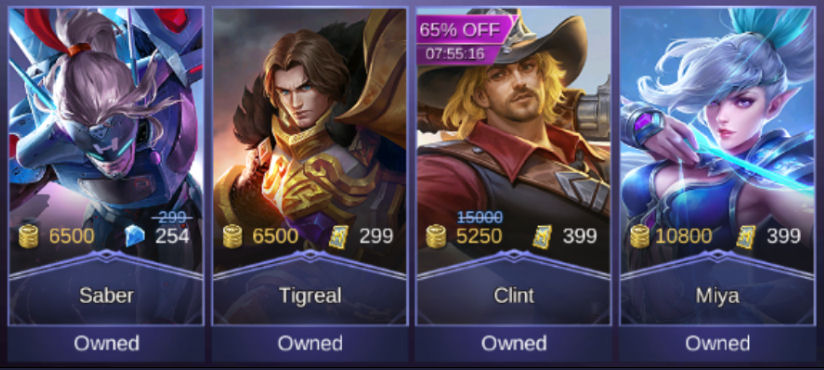 Mobile Legends Heroes Owned 2