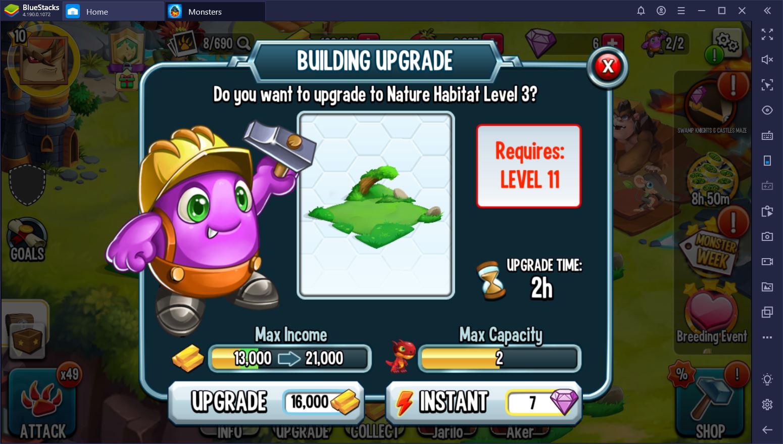 can i play monster legends on pc