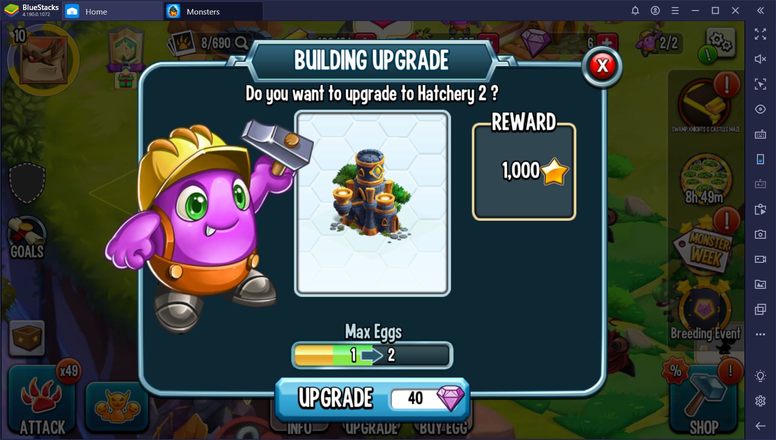 how to get monster legends on pc facebook