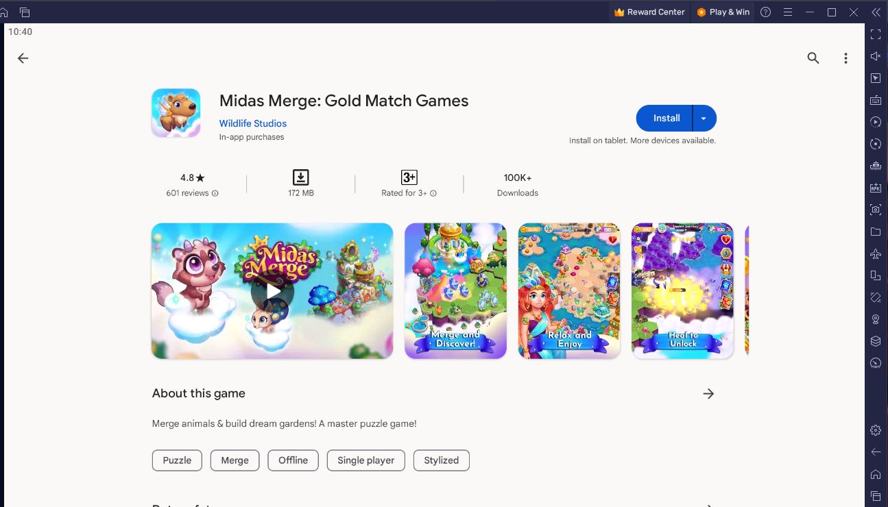 How to Play Midas Merge: Gold Match Games on PC or Mac with BlueStacks