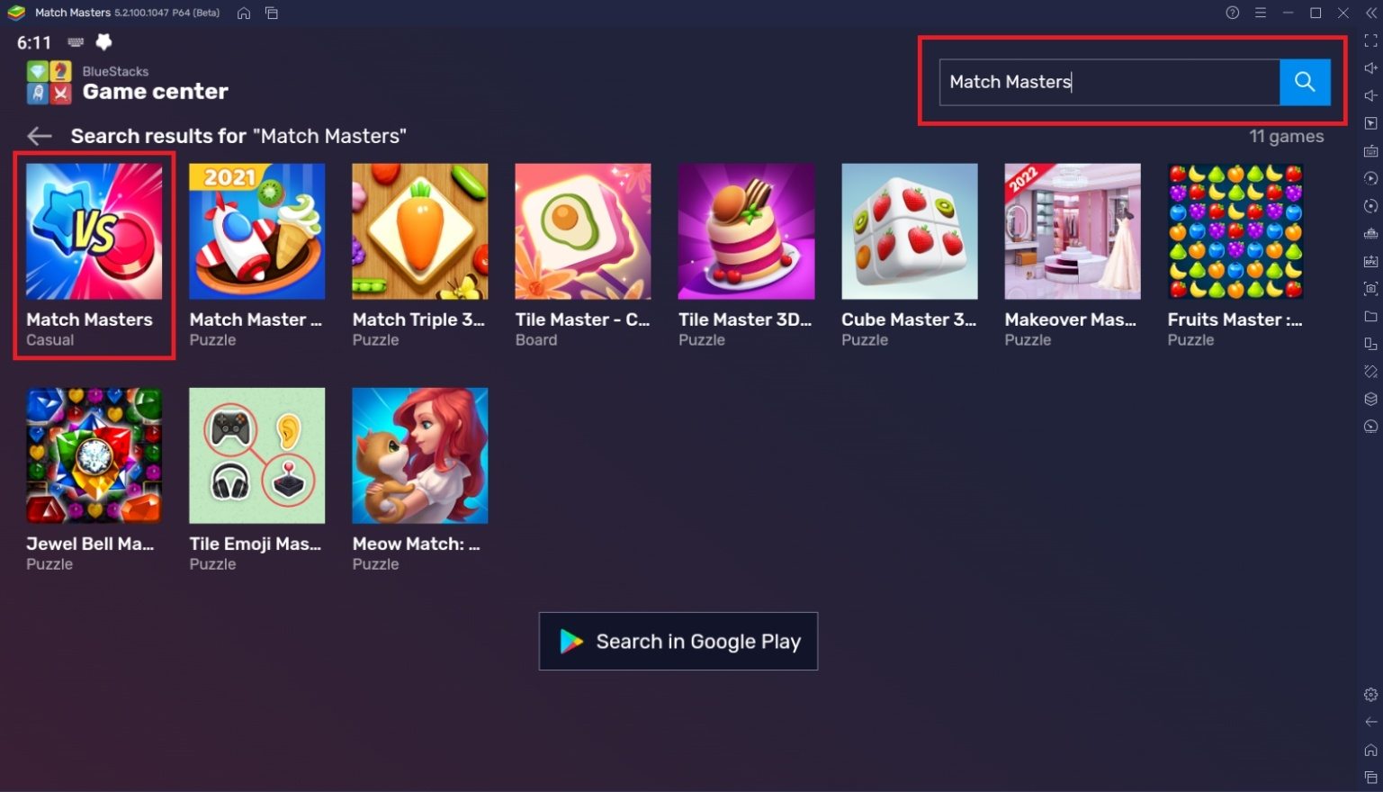 Comment Jouer à Match Masters sur PC avec BlueStacks