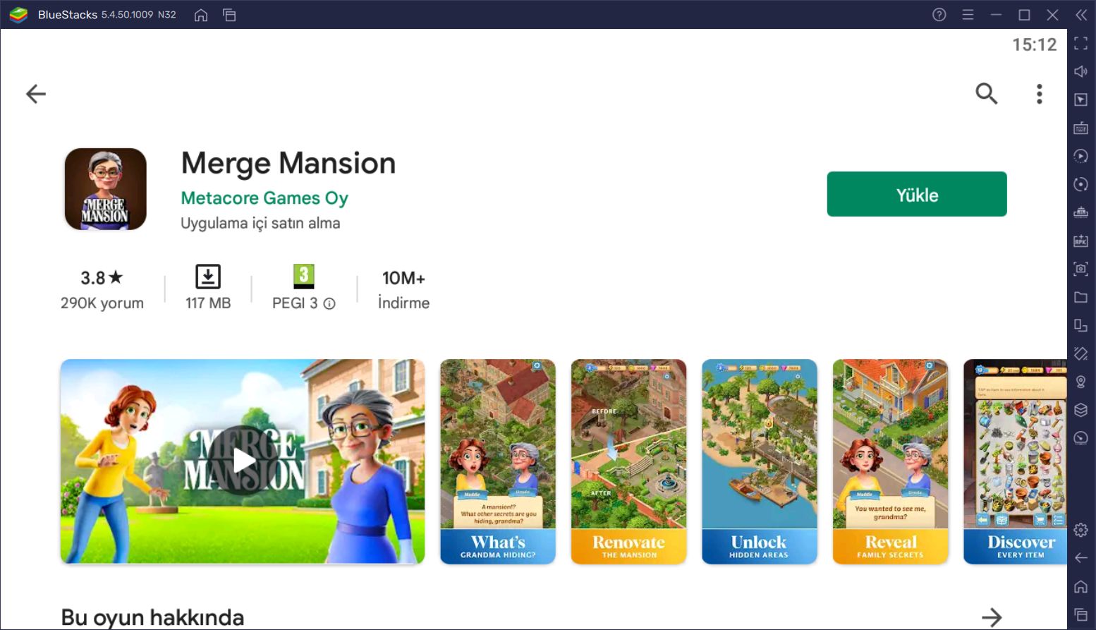 Merge Mansion BlueStacks ile PC’de Nasıl Oynanır?