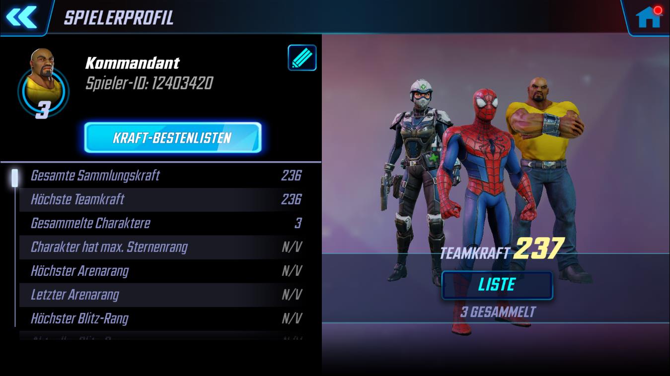 MARVEL Strike Force Level Guide