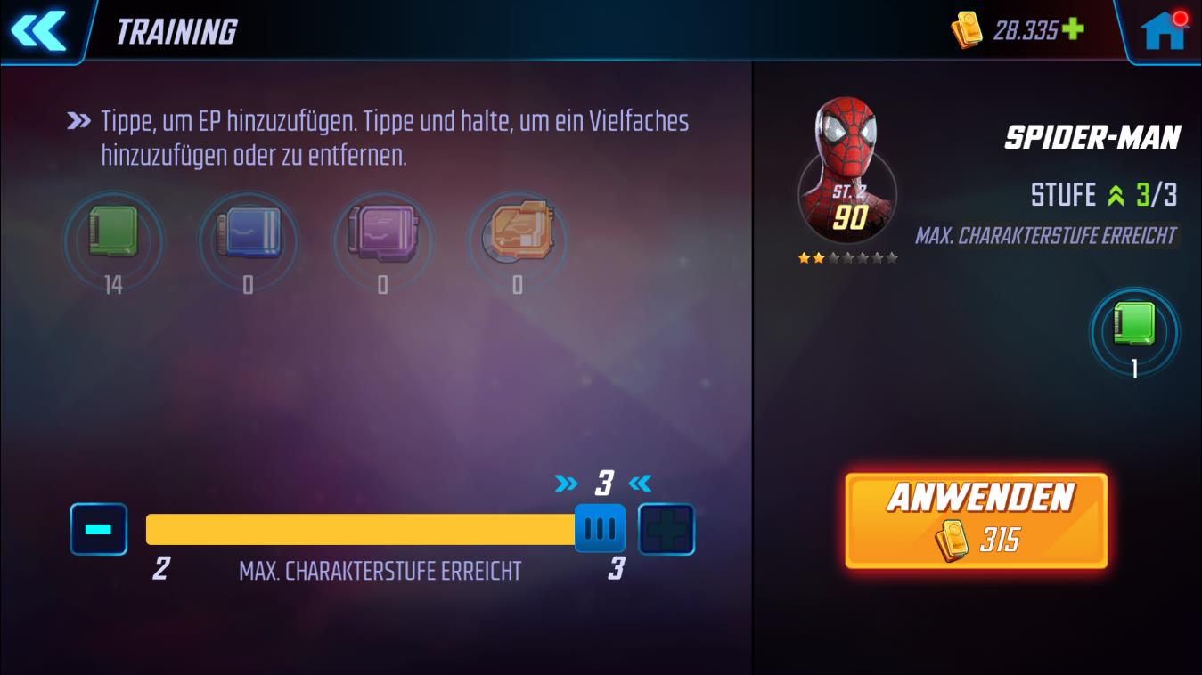 MARVEL Strike Force Level Guide